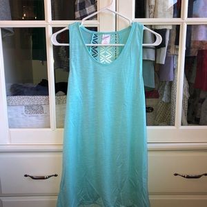 aqua blue cover up dress